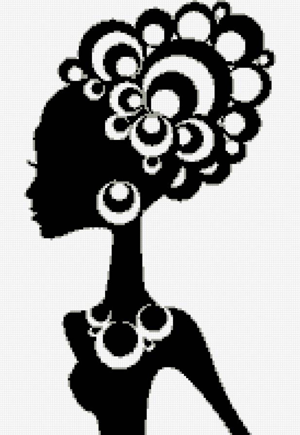 Силуэт - монохром, силуэт - предпросмотр