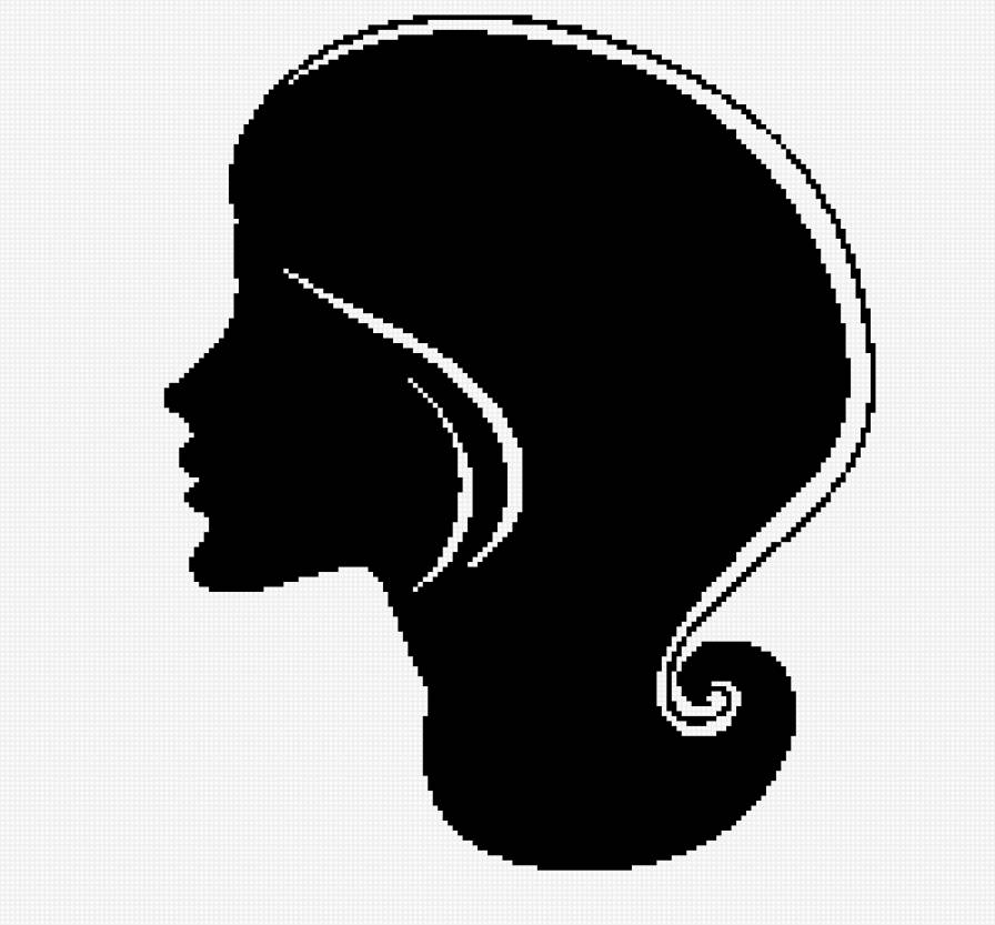 Силуэт - монохром, силуэт - предпросмотр