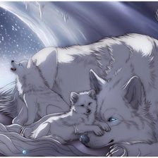 Схема вышивки «Волки»