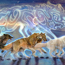 Схема вышивки «волки»