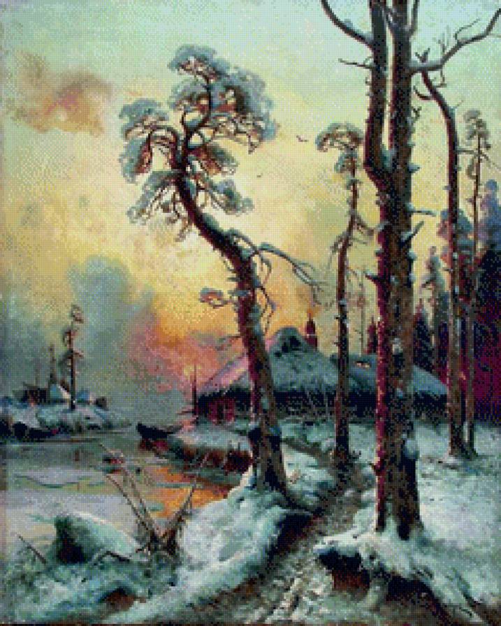 весна - живопись, времена года, пейзаж - предпросмотр