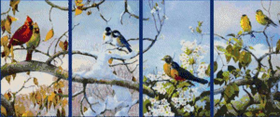 Времена года - полиптих - предпросмотр