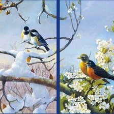 Схема вышивки «Времена года»