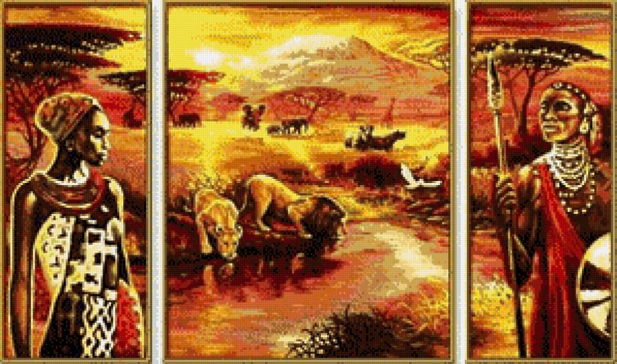 Африка - триптих - предпросмотр