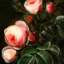 Схема вышивки «старинная картина»