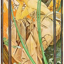 Схема вышивки «А.Муха Задумчивость»