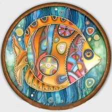 Схема вышивки «Рыбка»