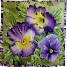 Схема вышивки «Анютины глазки»