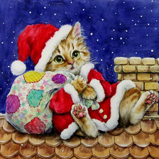 Схема вышивки «у каждого из нас свой Санта !»