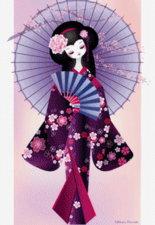 Гейша - азия, восток, девушка, гейша - предпросмотр