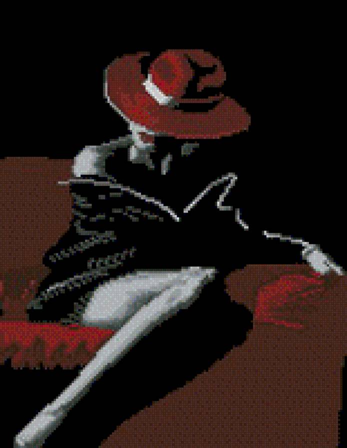 Дама в шляпе - предпросмотр