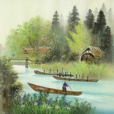 Схема вышивки «Река»