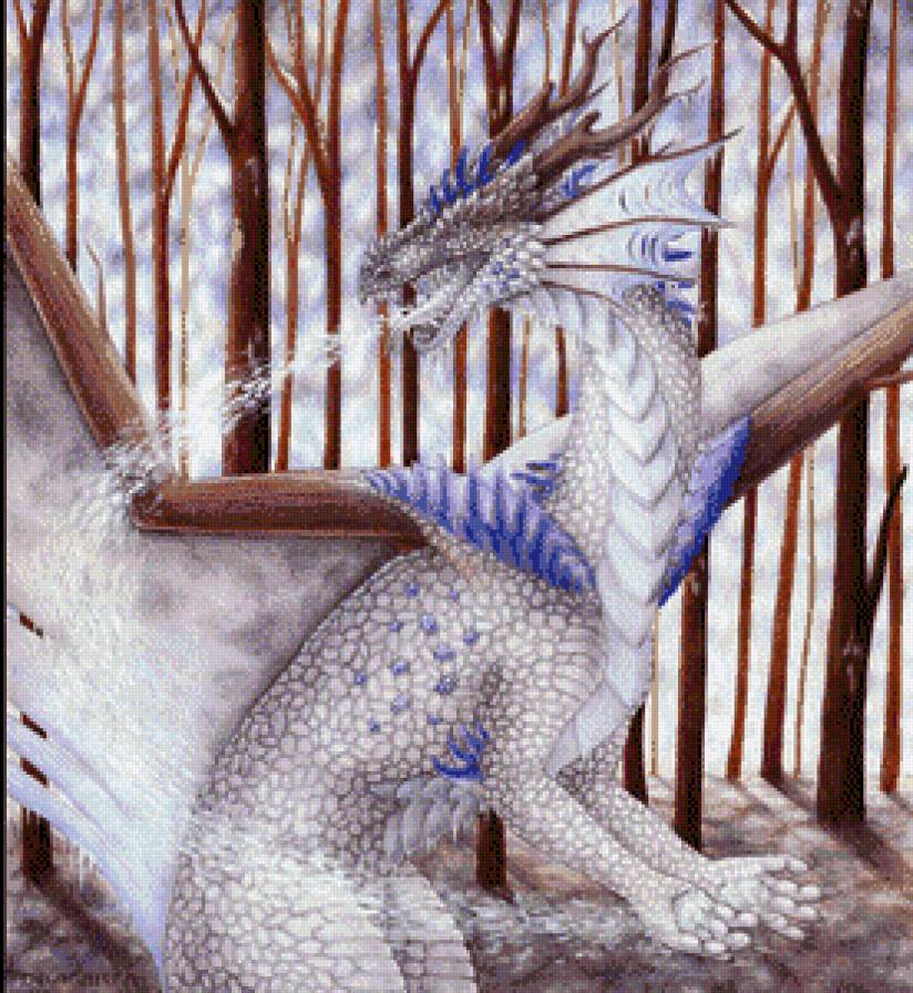 Зимний дракон - драконы - предпросмотр