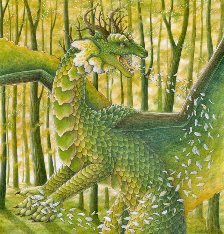 Весенний дракон - драконы - оригинал