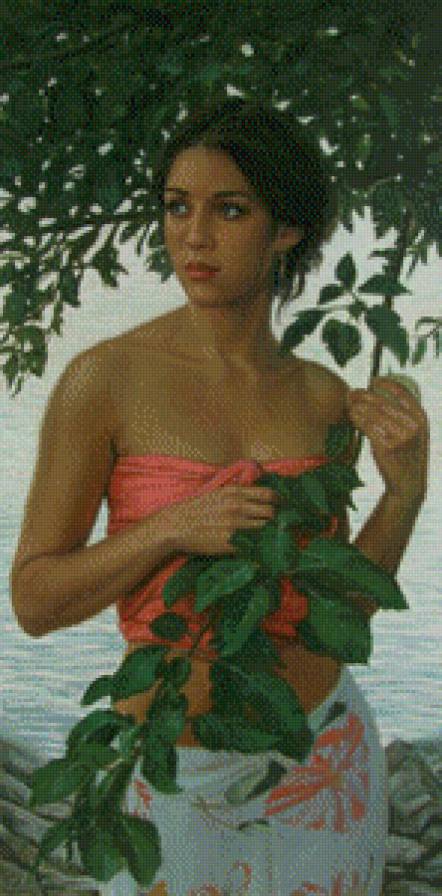 Серия "Девушка" - пейзаж, река, девушка - предпросмотр