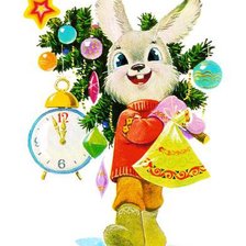 Схема вышивки «зайчик»