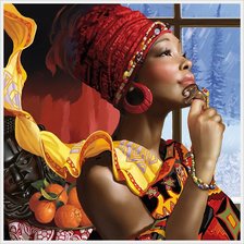 Схема вышивки «девушка»