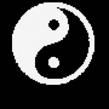 Схема вышивки «инь-янь мини»