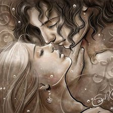 Схема вышивки «Поцелуй»