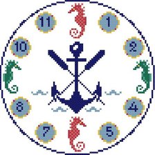Схема вышивки «Часы "Якорь"»