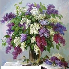 Схема вышивки «букет сирени»