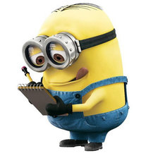 Схема вышивки «Миньон с блокнотом»