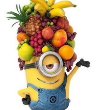 Схема вышивки «Миньон и фрукты»