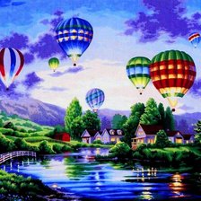 Схема вышивки «полет»