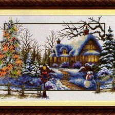 Схема вышивки «Зимний пейзаж»