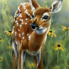 Схема вышивки «Бэмби»