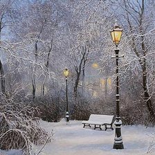 Схема вышивки «Заснеженная аллея.»