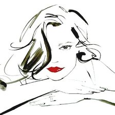 Схема вышивки «Девушка»