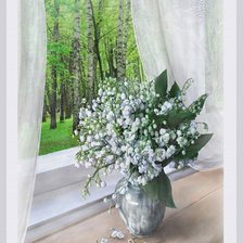 Схема вышивки «ландыши»