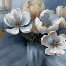 Схема вышивки «голубые цветы»