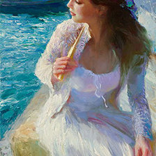 Схема вышивки «девушка»