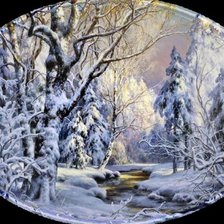 Схема вышивки «зима»