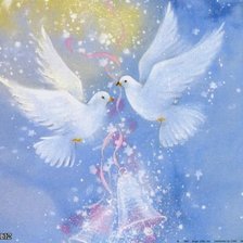 Схема вышивки «Голуби»