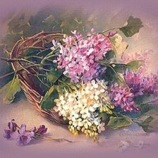 Схема вышивки «Сирень»