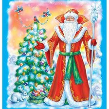 Схема вышивки «Дед Мороз»