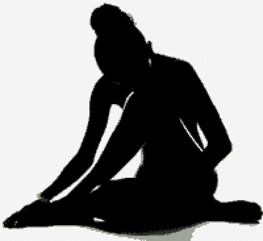 Девушка - черно-белое, девушка - предпросмотр