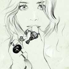 Схема вышивки «Девушка»