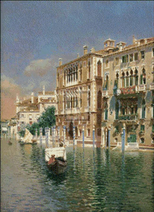 №472204 - пейзаж, вода, лодка, город - предпросмотр