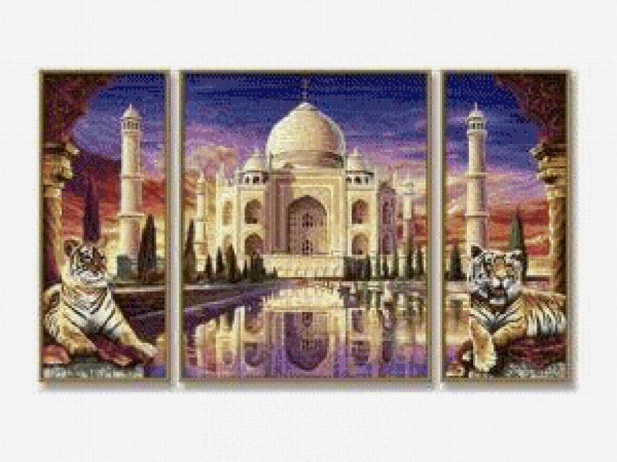 Тадж-Махал. - тадж-махал, индия, страны мира, тигры - предпросмотр