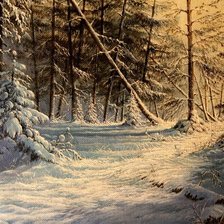 Схема вышивки «Зимний пейзаж.»