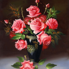 Схема вышивки «букет роз»