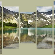 Схема вышивки «Полиптих.Озеро.»