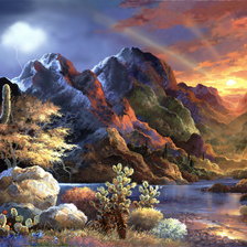 Схема вышивки «пейзаж»