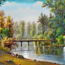 Схема вышивки «пейзаж»