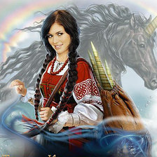 Схема вышивки «Внучка Бабы Яги»