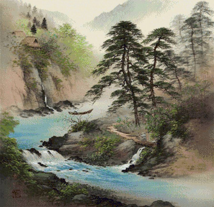 Путь домой - восточная живопись - предпросмотр